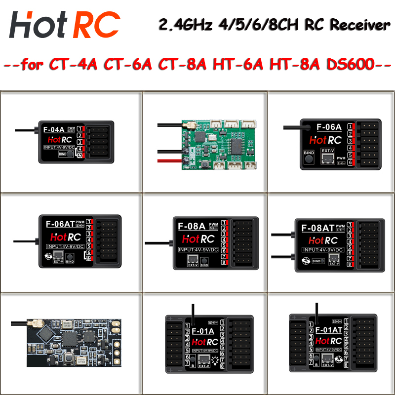 Radio Transmitter 2.4Ghz - HOTRC 2.4Ghz Receivers F-01A F-10AT F-06A