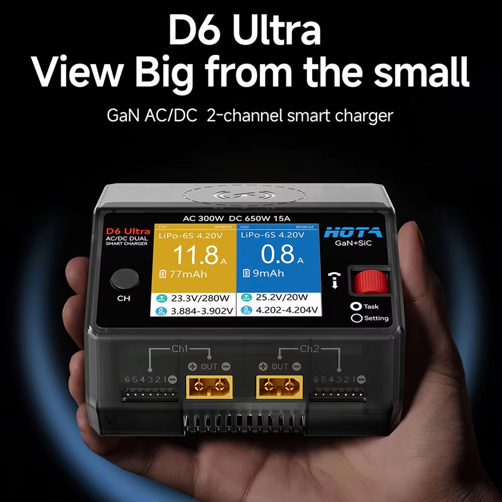 HOTA D6 Ultra GaN+SiC Dual Cha - Balance Charger Rc 评论和价格