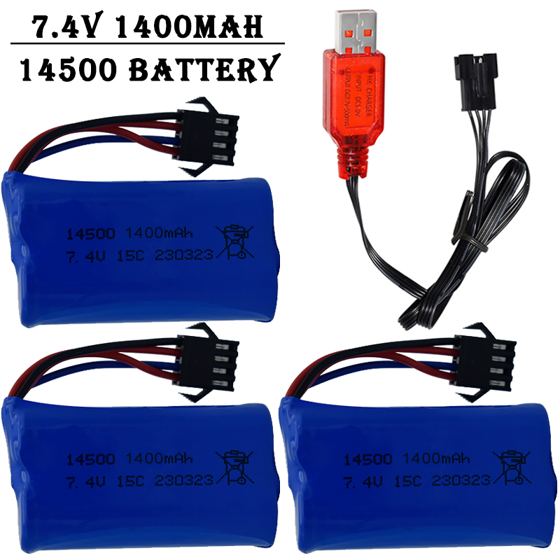 7.4V 1400mAh 14500 Lithium-Ion - Balance Charger Rc 评论和价格