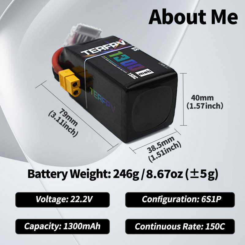 TERFPV Lipo Battery 6S 22.2V 1 - Lipo Battery 6S 评论和价格