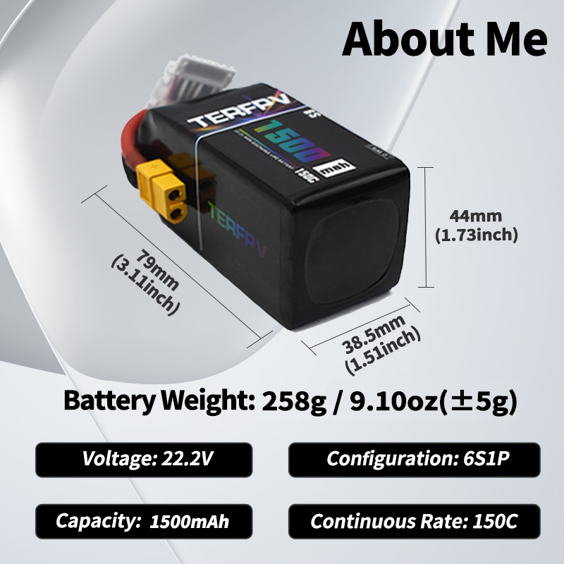 TERFPV Lipo Battery 6S 22.2V 1 - Lipo Battery 6S 评论和价格