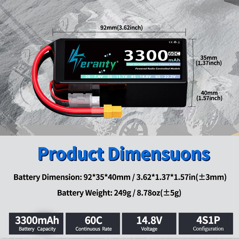 TERANTY 4S 3300mAh Lipo Batter - Lipo Battery 4S 评论和价格