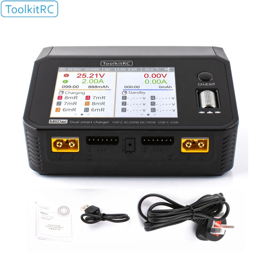 Toolkitrc M6DAC 350W X 2 USB-C - Lipo Battery 6S 评论和价格