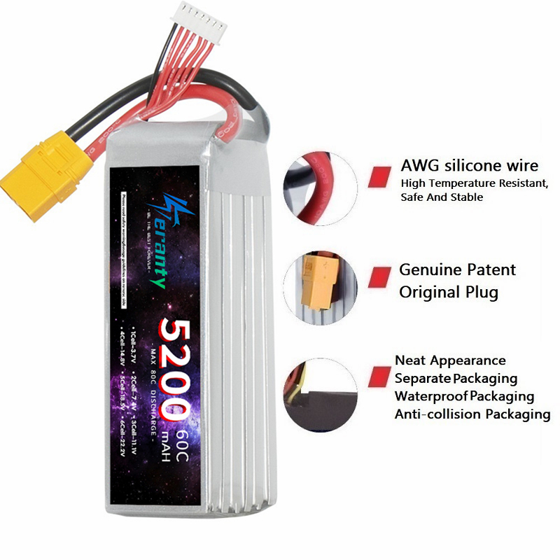 TERANTY 6S 5200mAh Lipo Batter - Lipo Battery 6S 评论和价格