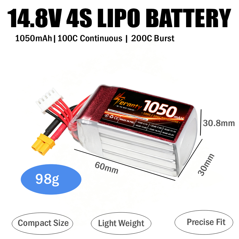 2PCS 1050mAh 2S 3S 4S RC Lipo  - Lipo Battery 4S 评论和价格