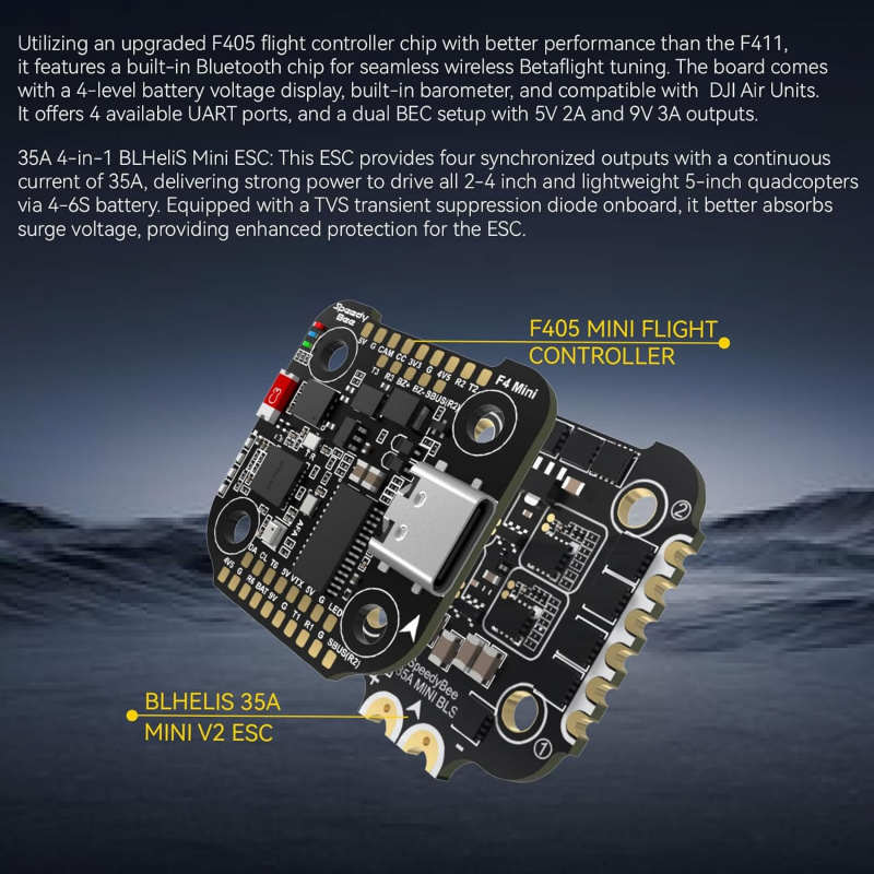 F405 Mini Stack BLS 35A 4in1 E - F405 Flight Controller 评论和价格