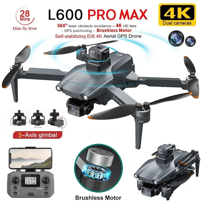 L600 PRO MAX GPS Drone Profess - Brushed Drone Motor 评论和价格