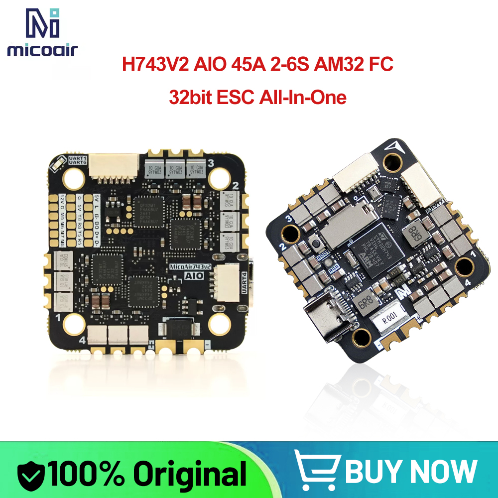 MicoAir H743V2 AIO 45A AM32 2- - Betaflight Fc 评论和价格