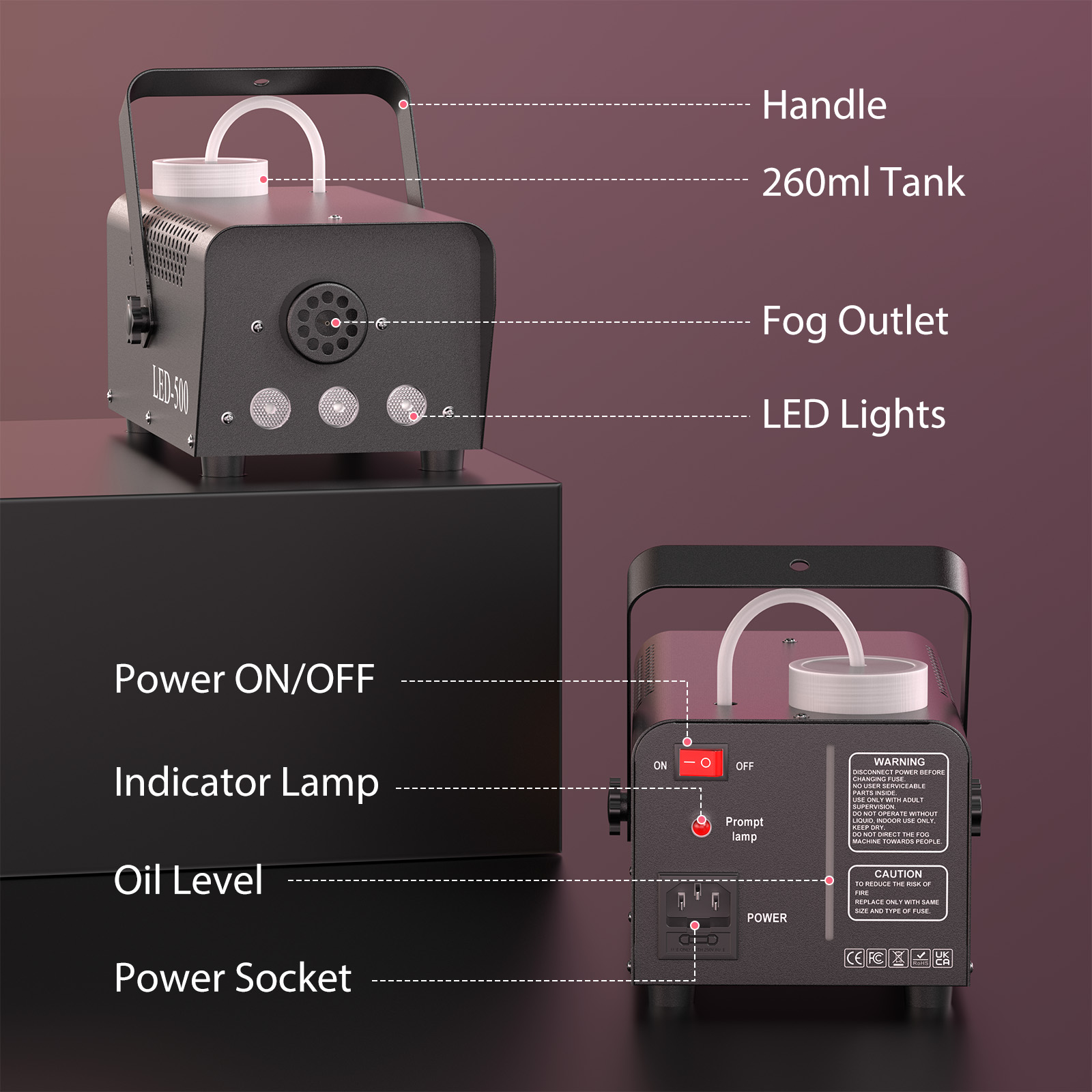U'King 500W Smoke Machine RGB  - Smoke Stopper 评论和价格