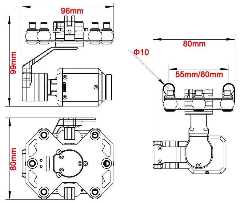 Tarot TL3T20 3-axis Gimbal 640 - Drone With Camera 评论和价格