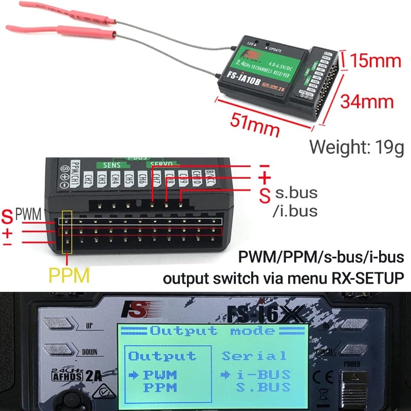 Flysky FS-iA10B 10CH Receiver  - Flysky Transmitter 评论和价格