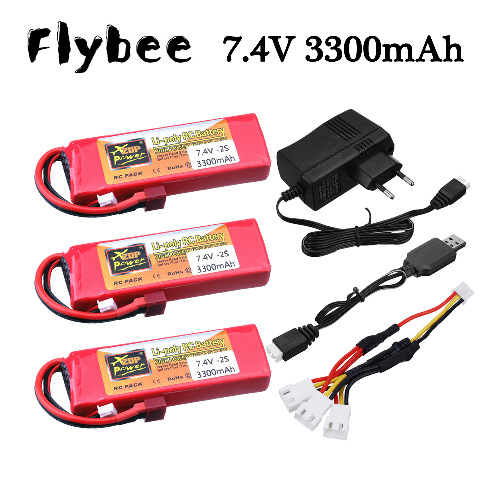 2S 7.4V 3300mAh Lipo Battery C - Balance Charger Rc 评论和价格